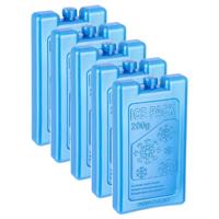 Ice Pack Koelelementen - 5x - blauw - 200 gram - 8 x 15 cm - Koelblokken - voor koeltas/koelbox