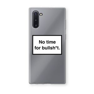 No time: Samsung Galaxy Note 10 Transparant Hoesje