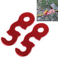 2 PC'S tent wind touw aanpassen Buckle nieuwe Outdoor Camping wind touw stopper luifel Wigwam aanpassen gespen kleine tent accessoires (rood)