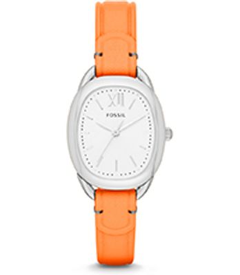 Horlogeband Fossil ES3555 Leder Oranje 10mm