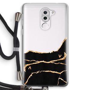Gouden marmer: Honor 6X Transparant Hoesje met koord