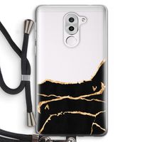 Gouden marmer: Honor 6X Transparant Hoesje met koord