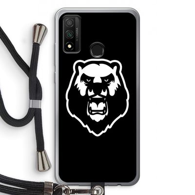 Angry Bear (black): Huawei P Smart (2020) Transparant Hoesje met koord