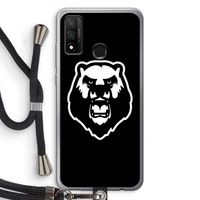 Angry Bear (black): Huawei P Smart (2020) Transparant Hoesje met koord