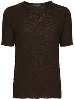 Dolce & Gabbana t-shirt transparent à effet usé - Marron - thumbnail