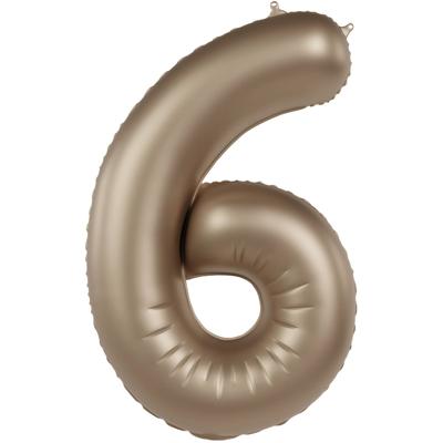 Folieballon Cijfer 6 Starlight Gold (86cm)