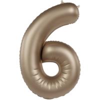 Folieballon Cijfer 6 Starlight Gold (86cm)