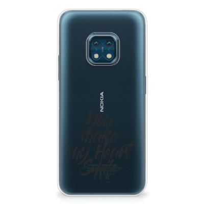 Nokia XR20 | Siliconen hoesje | met naam Heart Smile