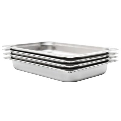 VidaXL Gastronormbakken 4 st gn 1/1 65 mm roestvrij staal
