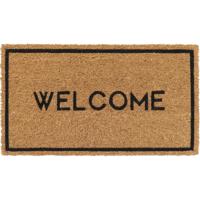 Luance Deurmat - anti slip - rechthoek - Welcome print - 60 x 33 cm - schoonloopmat