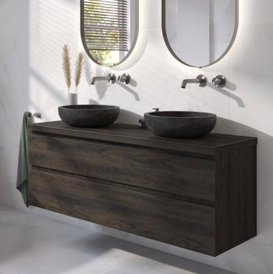 Ben Tendenza voorgemonteerd badmeubel incl. afdekblad 141x46x63,8cm coal oak