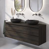 Ben Tendenza voorgemonteerd badmeubel incl. afdekblad 141x46x63,8cm coal oak