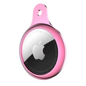 Apple AirTag Silicone Sleutelhanger - Roze