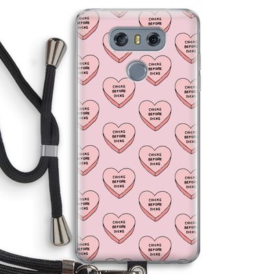 Chicks before dicks: LG G6 Transparant Hoesje met koord