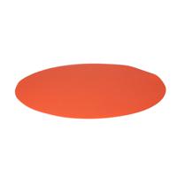 Wicotex Placemats Uni - oranje - rond 38 cm - anti slip laag - Teflon coating toplaag