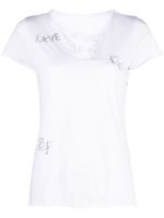 Zadig&Voltaire t-shirt en coton à ornements strassés - Blanc - thumbnail