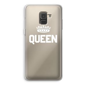 Queen zwart: Samsung Galaxy A8 (2018) Transparant Hoesje