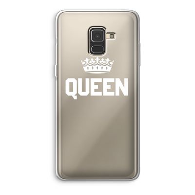 Queen zwart: Samsung Galaxy A8 (2018) Transparant Hoesje