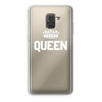 Queen zwart: Samsung Galaxy A8 (2018) Transparant Hoesje