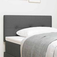 LED-hoofdbord met LED -striplichten Donkergrijs 90 cm Stof