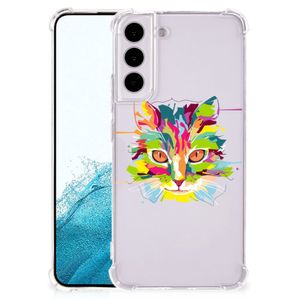 Samsung Galaxy S22 Plus Stevig Bumper Hoesje Cat Color