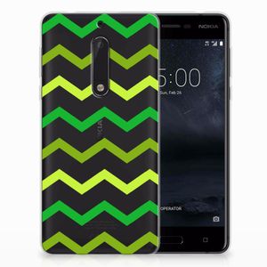 Nokia 5 TPU bumper Zigzag Groen