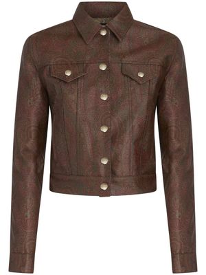 ETRO veste crop à motif cachemire - Rouge