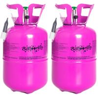 Helium gas tank/cilinder - 2x - voor ca. 50 ballonnen/22 folieballonnen - ballonnen laten zweven