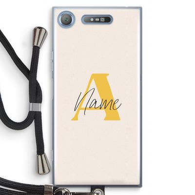 Amber Script: Sony Xperia XZ1 Transparant Hoesje met koord