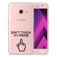 Samsung Galaxy A3 2017 Silicone-hoesje Finger Don&apos;t Touch My Phone
