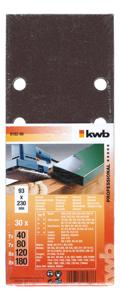 kwb 818288 Schuurpapier Korrelgrootte 60, 80, 120, 180 (l x b) 230 mm x 93 mm 30 stuk(s)