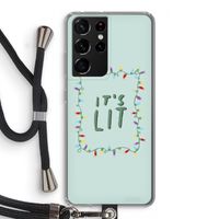 It's Lit: Samsung Galaxy S21 Ultra Transparant Hoesje met koord