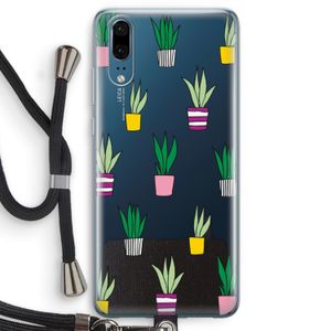 Sanseveria: Huawei P20 Transparant Hoesje met koord