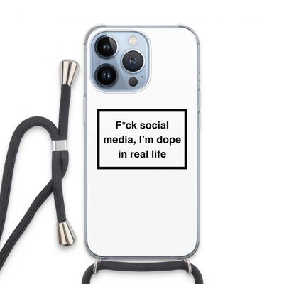 I'm dope: iPhone 13 Pro Transparant Hoesje met koord