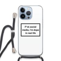 I'm dope: iPhone 13 Pro Transparant Hoesje met koord