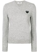 Comme Des Garçons Play heart patch pullover - Gris