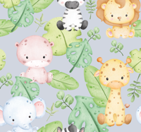 Baby-ontwerp dieren behang