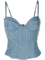 Fleur Du Mal haut-bustier en jean - Bleu