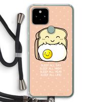 Sleep All Day: Pixel 5 Transparant Hoesje met koord