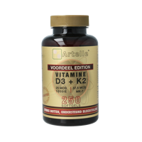 Vitamine D3 25mcg + K2 37,5 mcg MK-7 250 Softgels