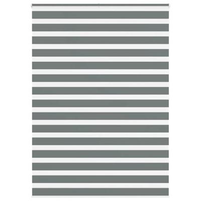 Zebra rolgordijn 155x200 cm stofbreedte 150,9 cm donkergrijs