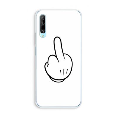 Middle finger white: Huawei P Smart Pro Transparant Hoesje