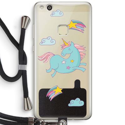 Vliegende eenhoorn: Huawei Ascend P10 Lite Transparant Hoesje met koord