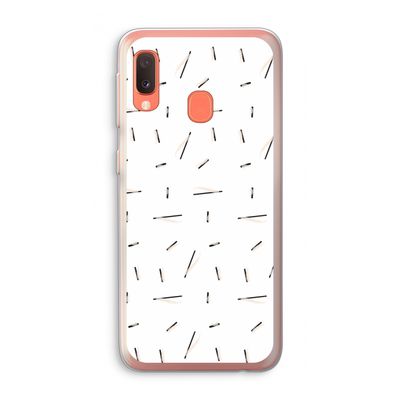 Hipster stripes: Samsung Galaxy A20e Transparant Hoesje