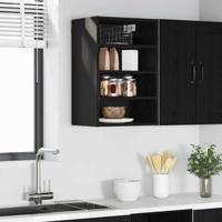 Hangkast Riga Zwart eiken 40 x 29,5 x 60 cm Bewerkt hout Hangkast Riga Zwart eiken 40 x 29,5 x 60 cm Bewerkt hout