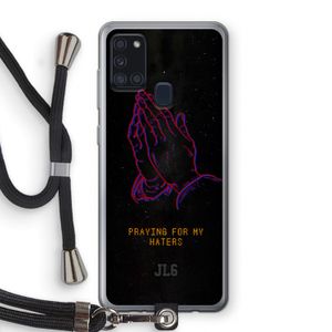 Praying For My Haters: Samsung Galaxy A21s Transparant Hoesje met koord