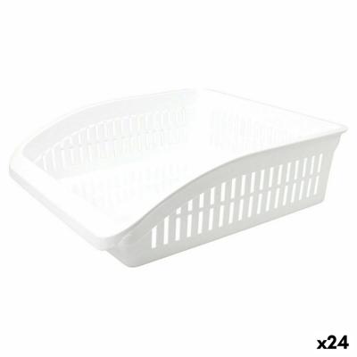 Multi-Functionele Organiser Wit Transparant Polypropyleen 26 x 8,5 x 29 cm (24 Stuks)