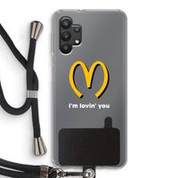 I'm lovin' you: Samsung Galaxy A32 5G Transparant Hoesje met koord