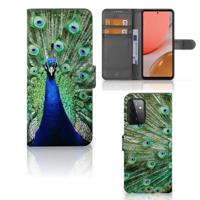 Samsung Galaxy A72 | Telefoonhoesje | Met pasjeshouder | Pauw