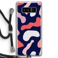 Memphis Shapes Pink: Samsung Galaxy Note 8 Transparant Hoesje met koord